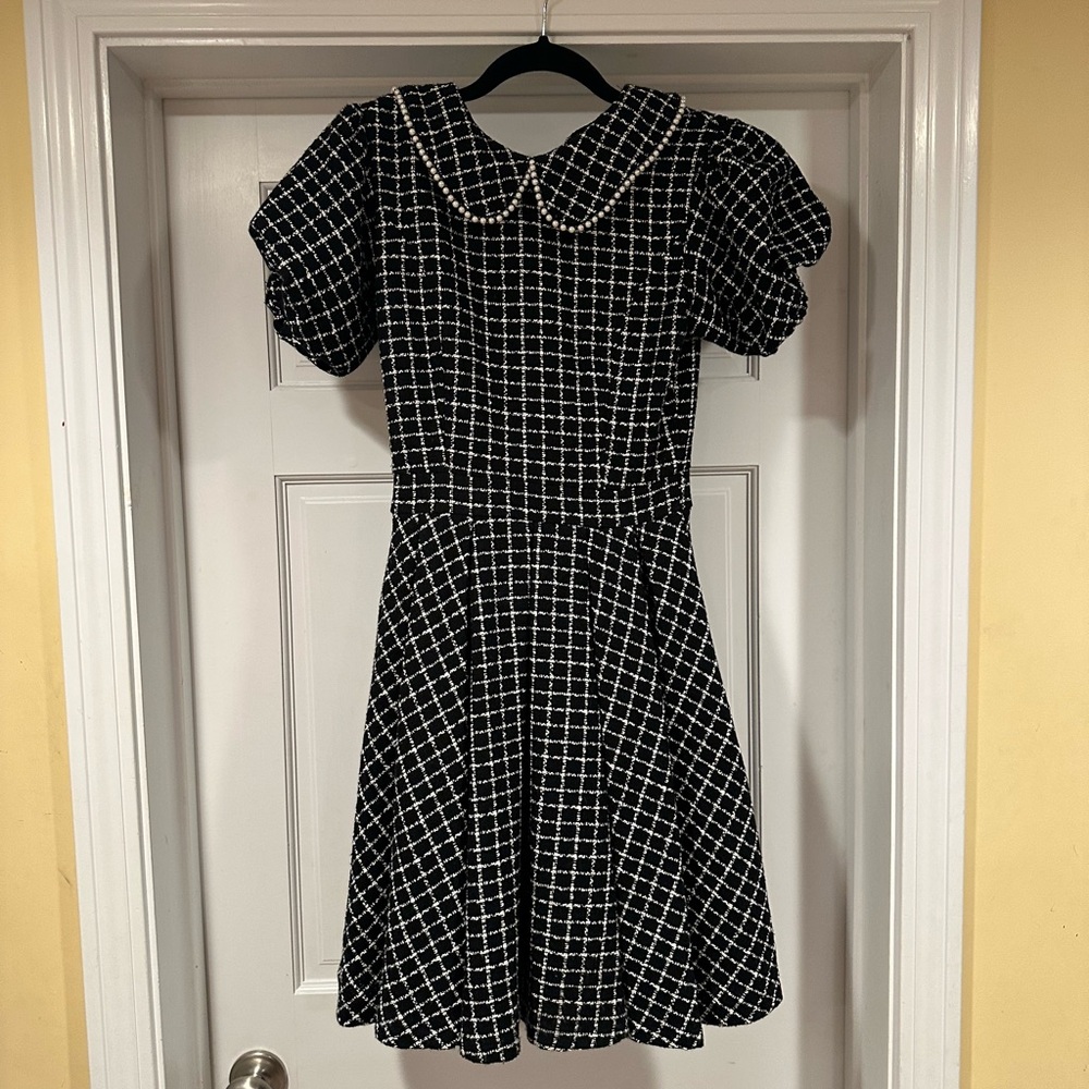 Ivy City Co Black and White Mini Dress